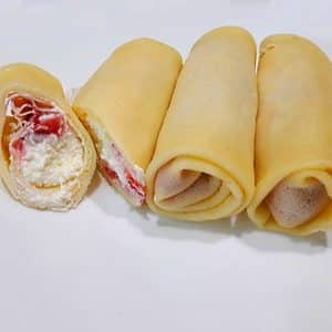 блины с клубникой фото